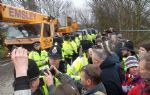 Residents Kettled As Lorries Drive Through